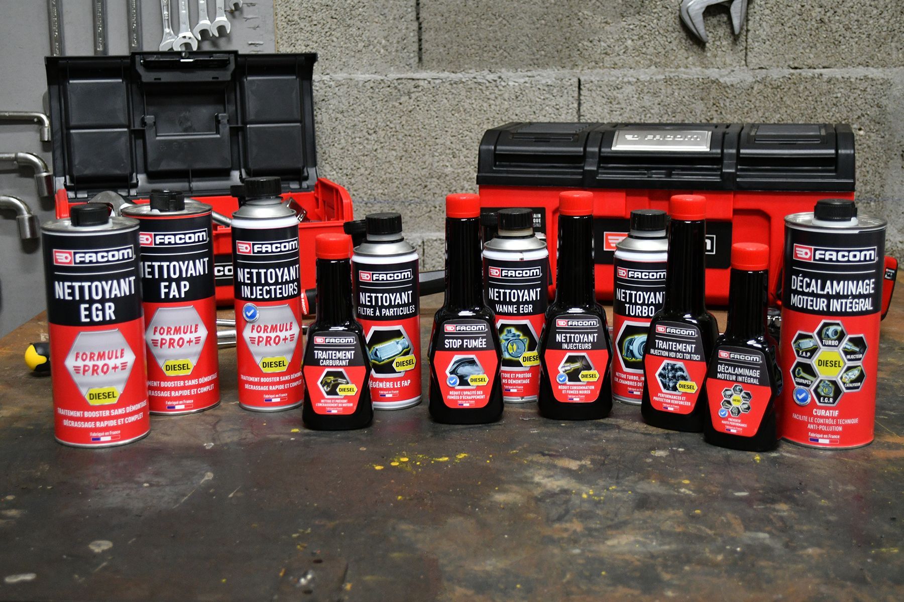 Additivo per kit di revisione motore diesel, 2 x 300 ml - FACOM - Detergente iniettori + trattamento olio