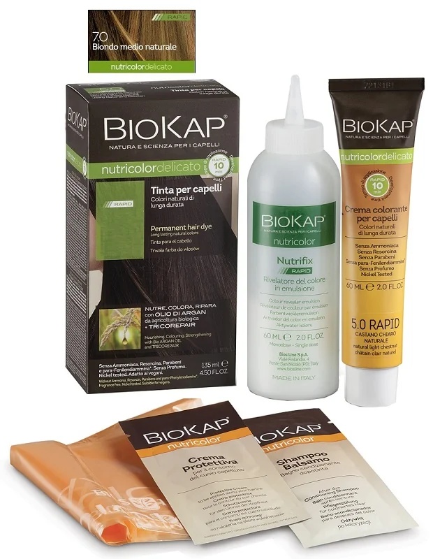 BIOKAP Biokap Nutricolor Delicato Rapid juuksevärv 7 keskmine blond