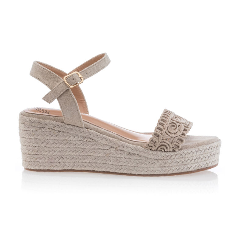 Beige espadriller med repsulor för kvinnor