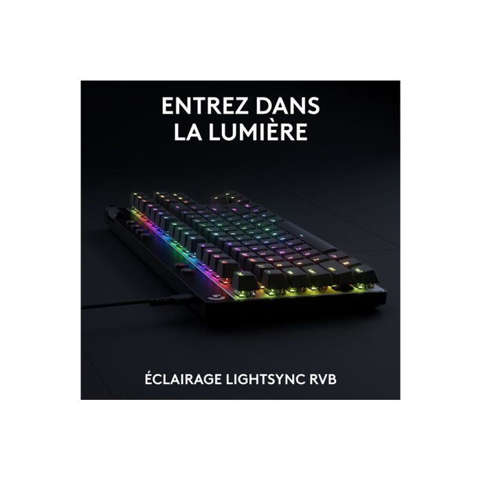 Gaming-Tastatur – Kabelgebunden – Logitech G Pro X TKL Rapid – AZERTY – Schwarz