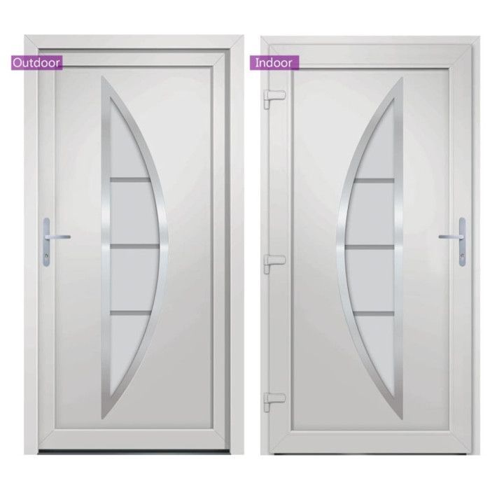 vidaXL Porte d'entrée Blanc 88x200 cm PVC 3187861
