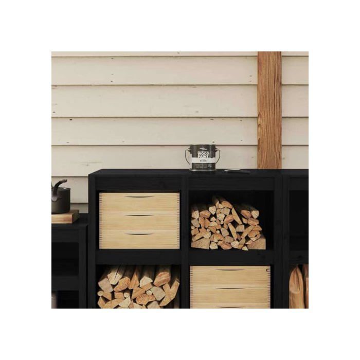 Exterior wood paint - vidaXL - Black - 16.5 x 16.5 x 16 cm - Quick drying - Low odor - Water resistant