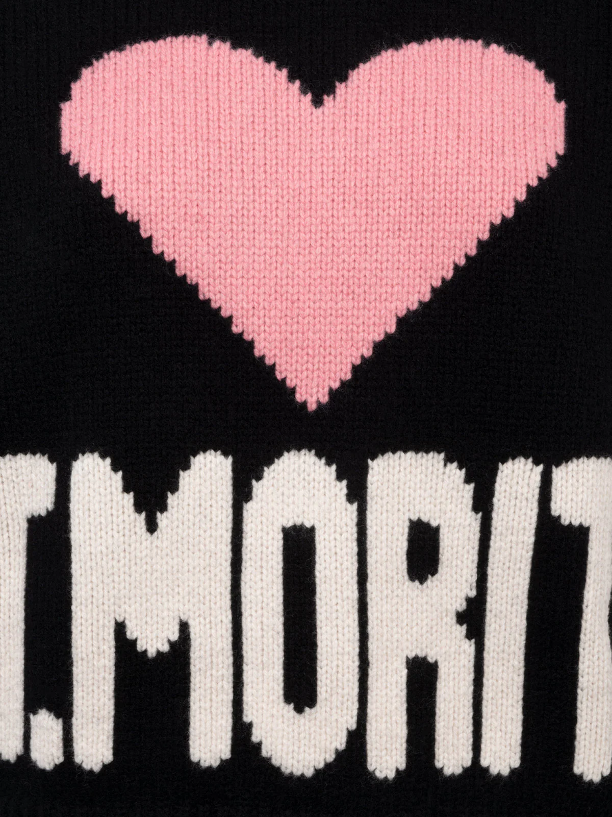 Kyla St. Moritz Fair Isle damestrui, zwart jacquard