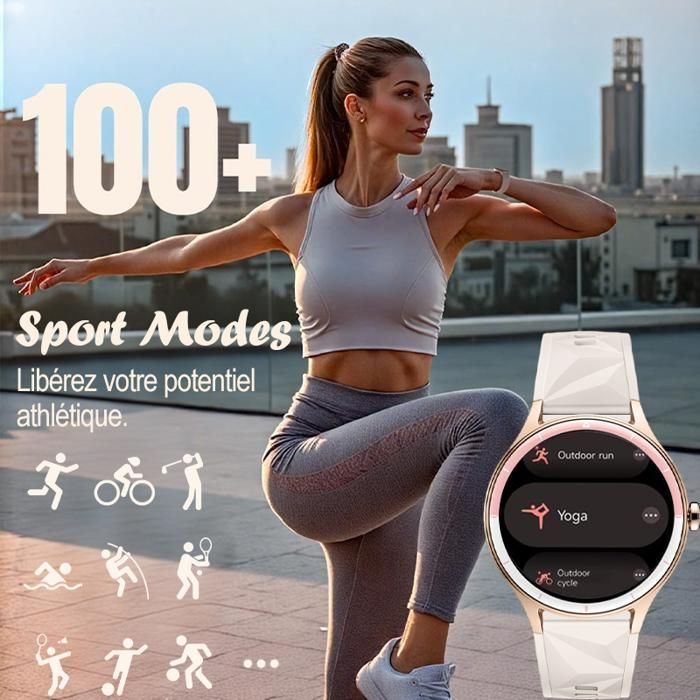 Reloj inteligente para mujer - WENZYLIQUOX - Pantalla de 360x360 de 1,27
