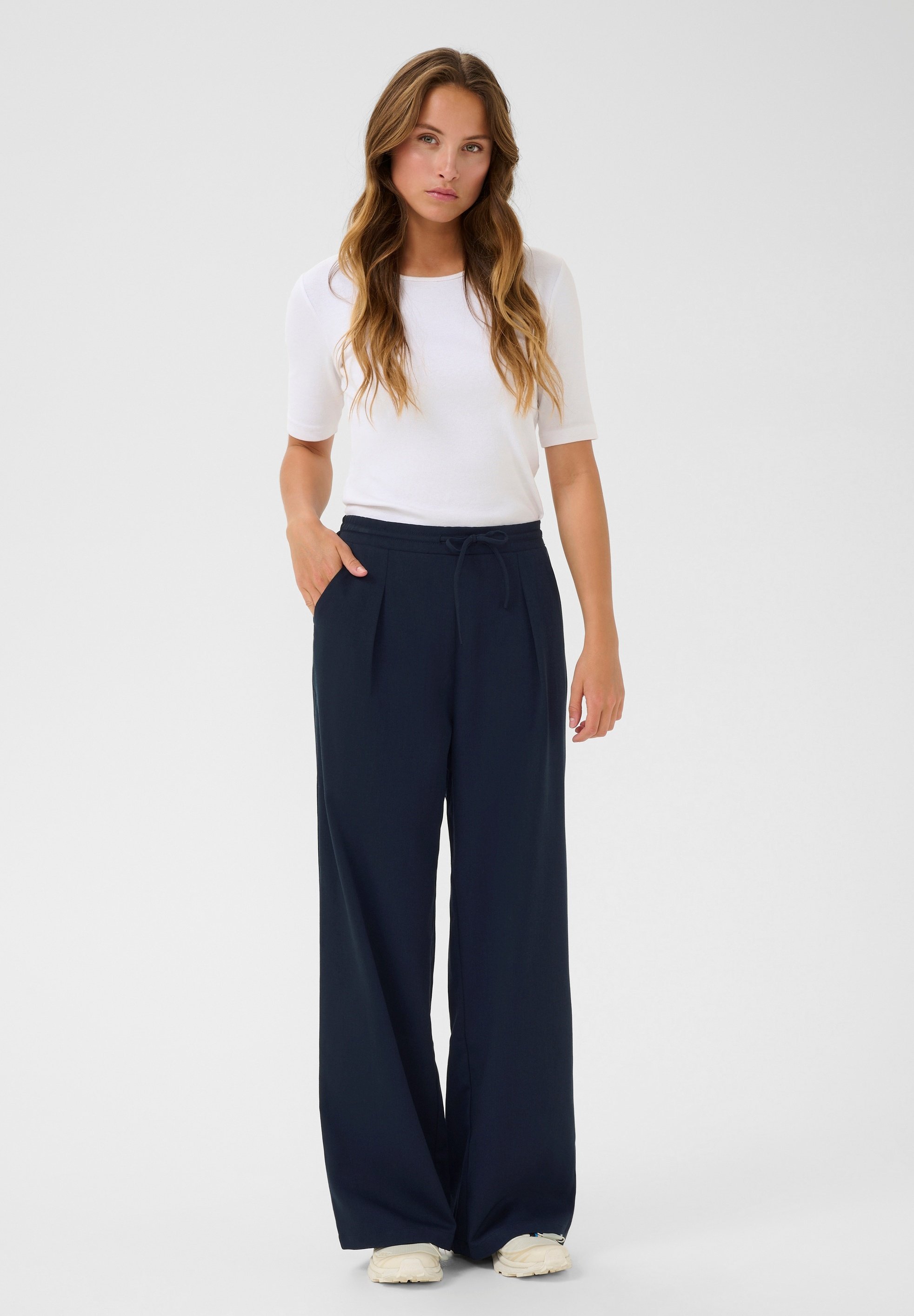 Kaffe LAUREN - Pantaloni - midnight marine cc