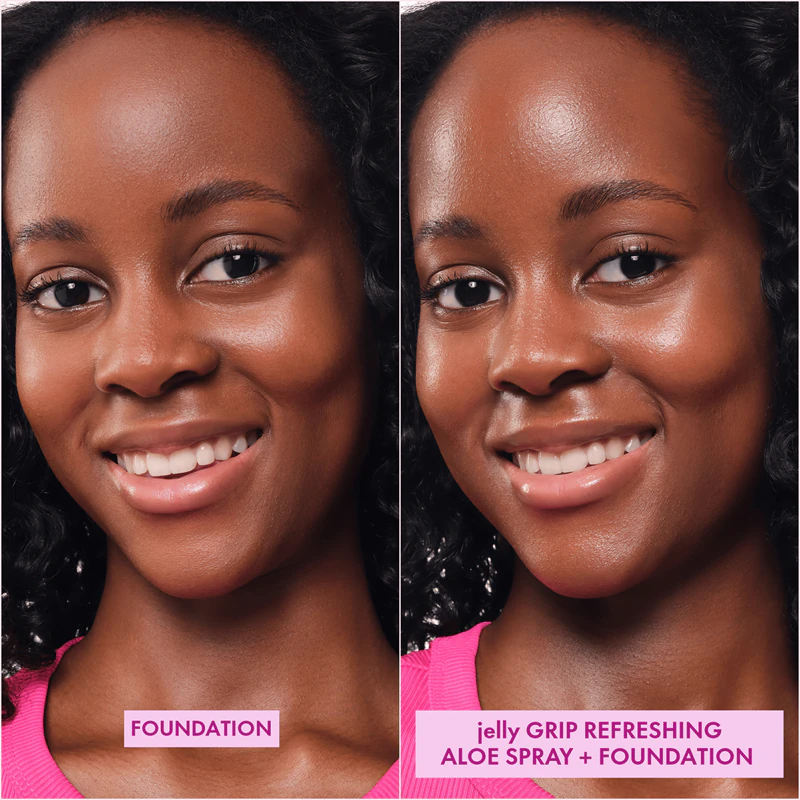 essence jelly GRIP foundationbasis en fixatiespray in één met een verfrissend effect