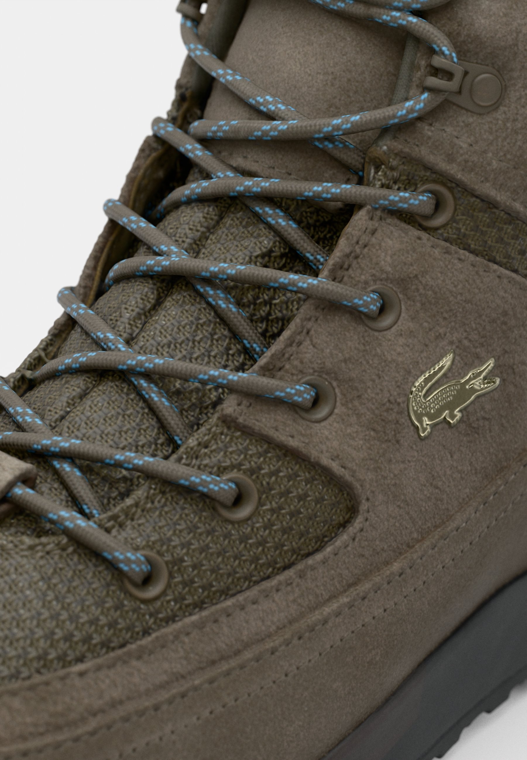 Lacoste URBAN BREAKER 225 - Trampki wysokie - ciemnobrązowy/czarny