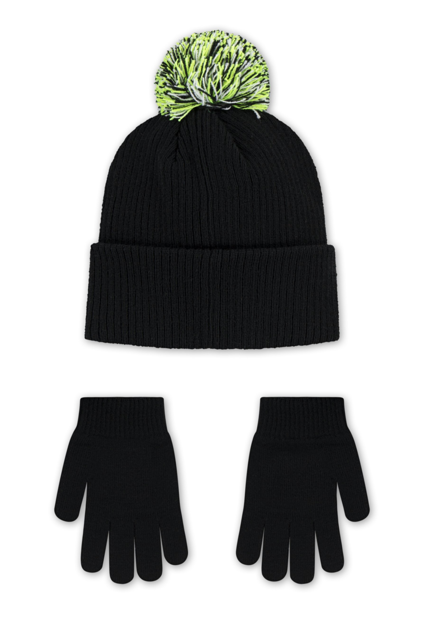 Nike Sportswear CLUB PEAK BEANIE UNISEX SET - Handschoenen - zwart