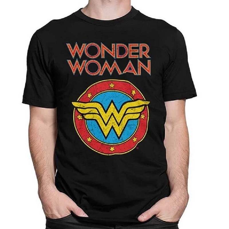  Camiseta Vintage Adultos Wonder Woman