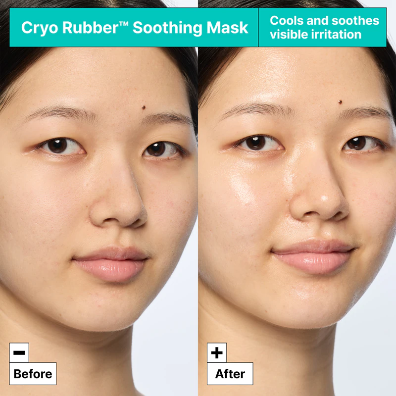 Máscara calmante Dr. Jart+ Cryo Rubber™ - máscara de hidrogel intensamente calmante
