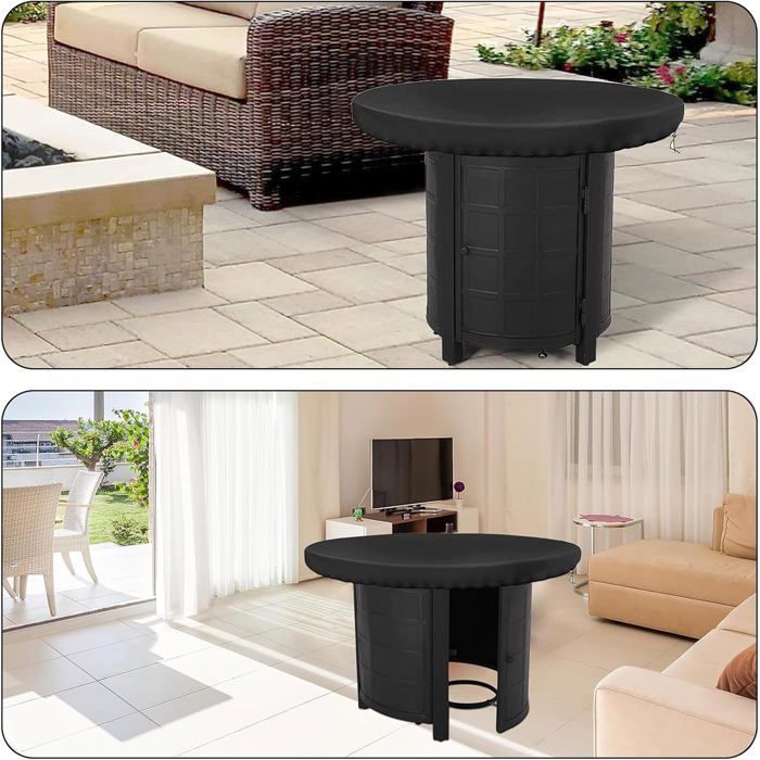 1 Funda redonda para fogata, tela Oxford 420D, impermeable, resistente a los rayos UV, para barbacoa al aire libre.