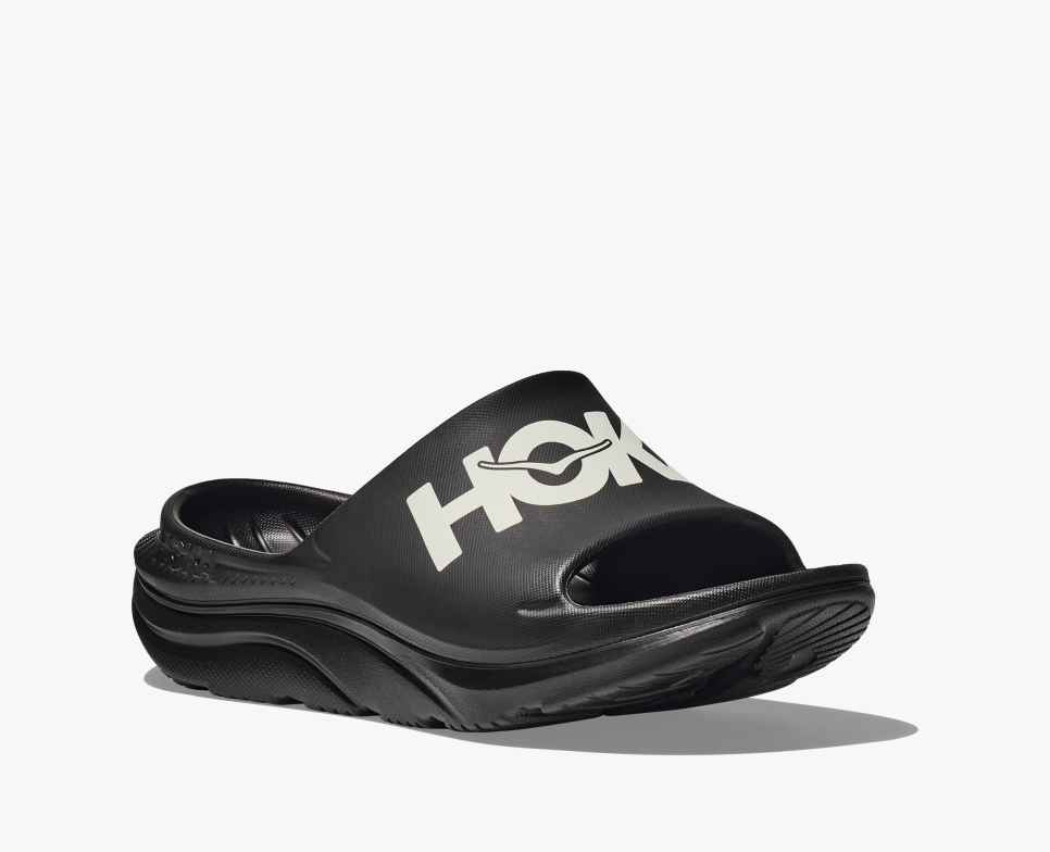 HOKA Pantofle Ora Athletic černé/bílé
