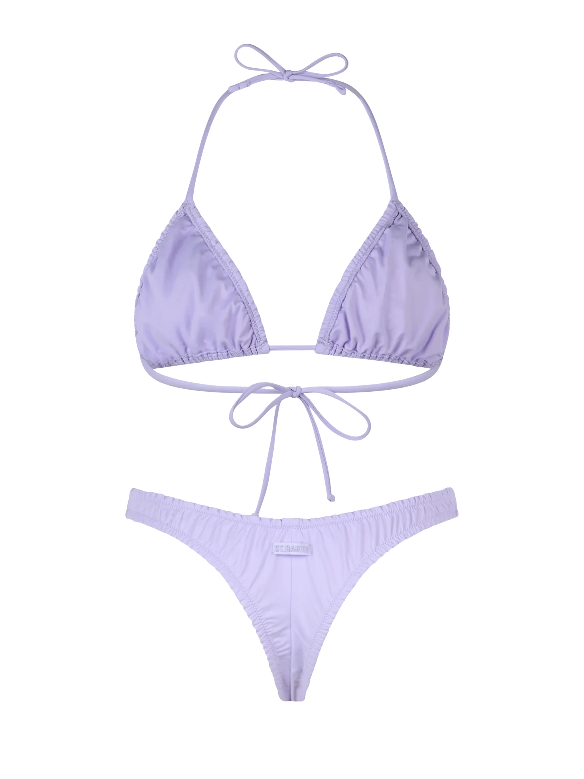 Nilly Nalu paarse driehoekige bikini voor dames met ruches