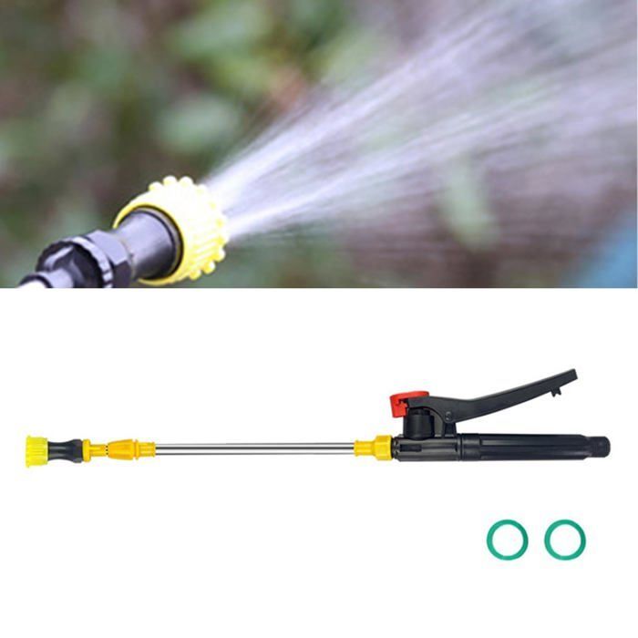 Lanza y boquilla telescópica - AIMOONSA - 45-80 cm - Acero inoxidable - Ajustable - Mango ergonómico