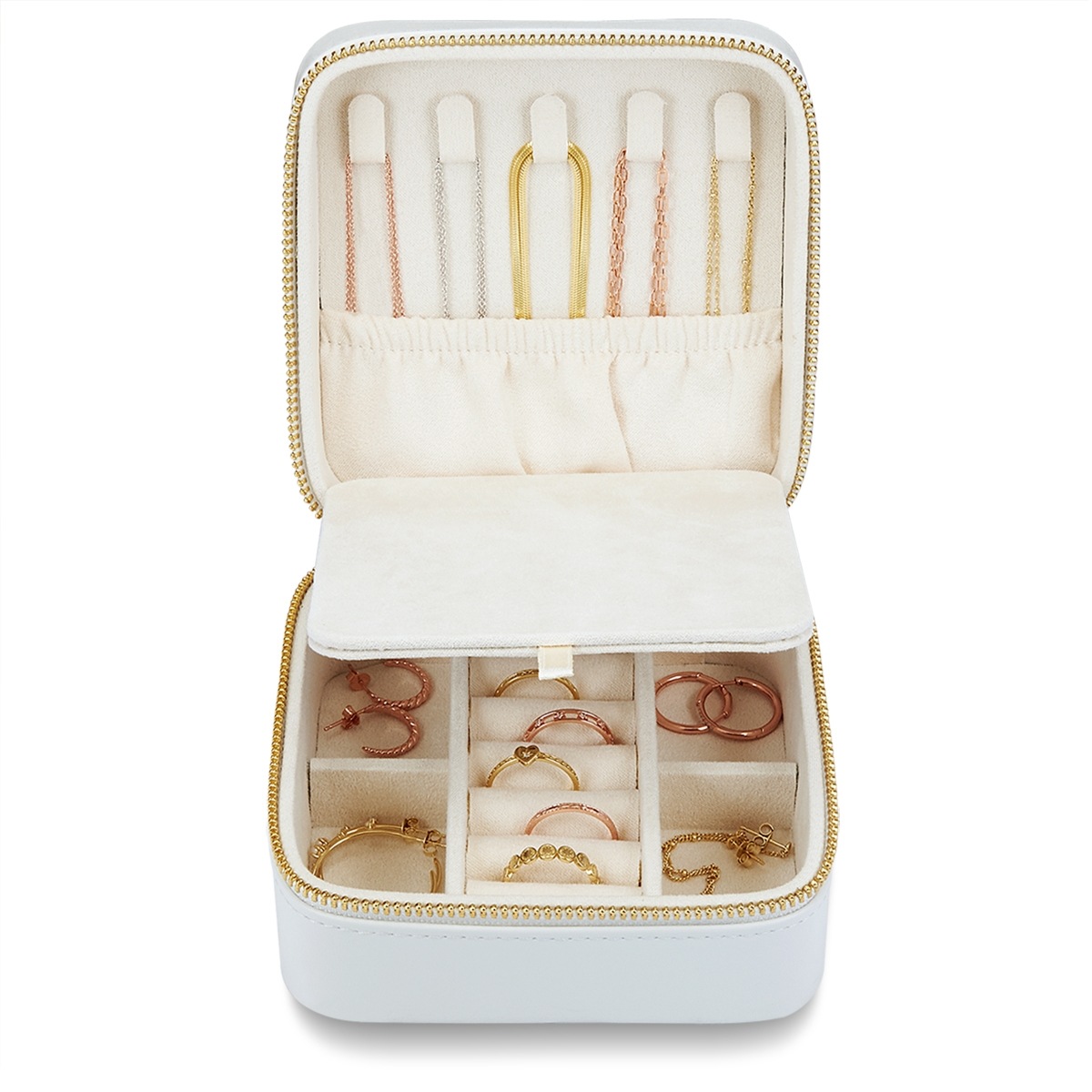 Glanzstücke München reistas, kunstleer, wit - 11,5 cm