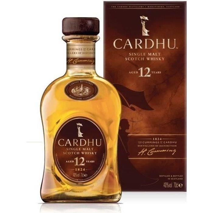 Cardhu 12 Year Old - Single Malt Scotch Whisky - 40% ABV - 70cl with case