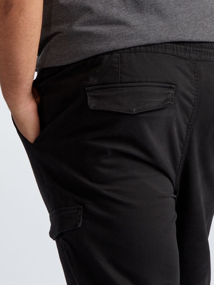 Chino broek met zijzakken - zwart