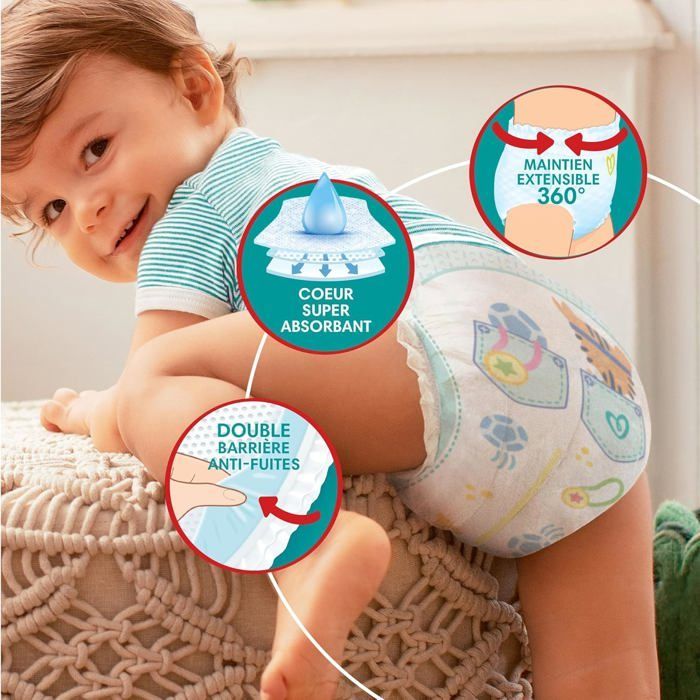 Pampers Baby-Dry Pants, Taille 8, 117 Couches-Culottes
