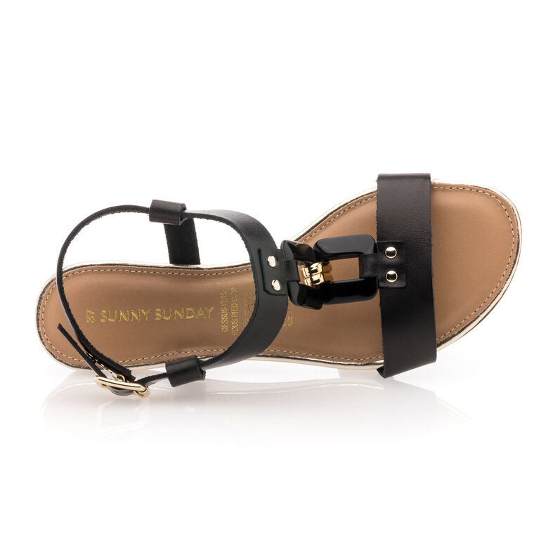 Sandali neri da donna / Scarpe aperte in punta