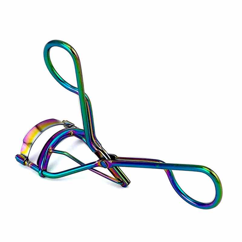 Recourbe-cils pour femme en acier inoxydable coloré, pince à cils, coussinets en silicone PVC, outils de maquillage