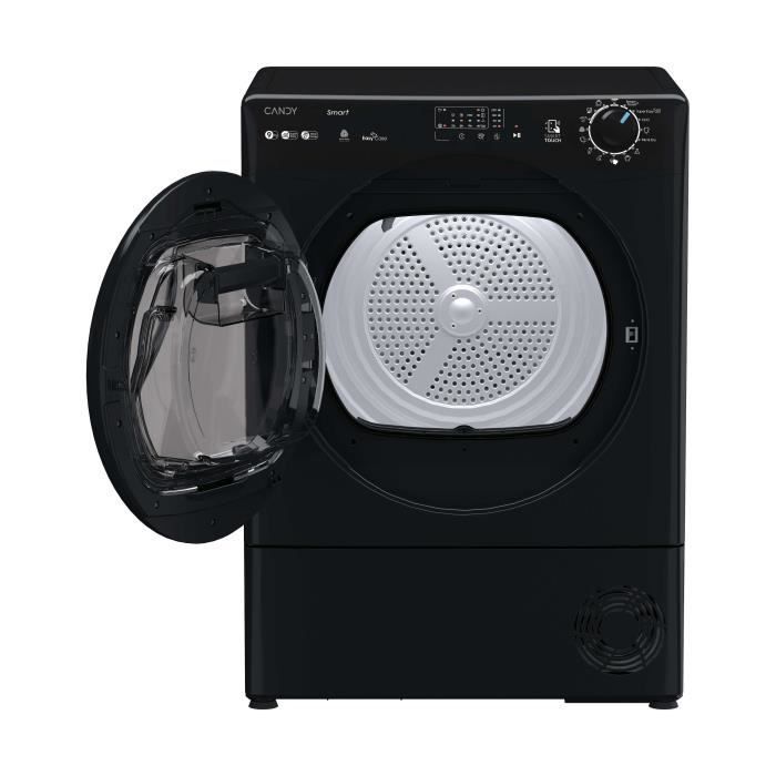 Sèche-linge pompe à chaleur CANDY CS EH9N2LBEB-S Smart - 9 kg - Bac EasyCase - Classe D - Noir