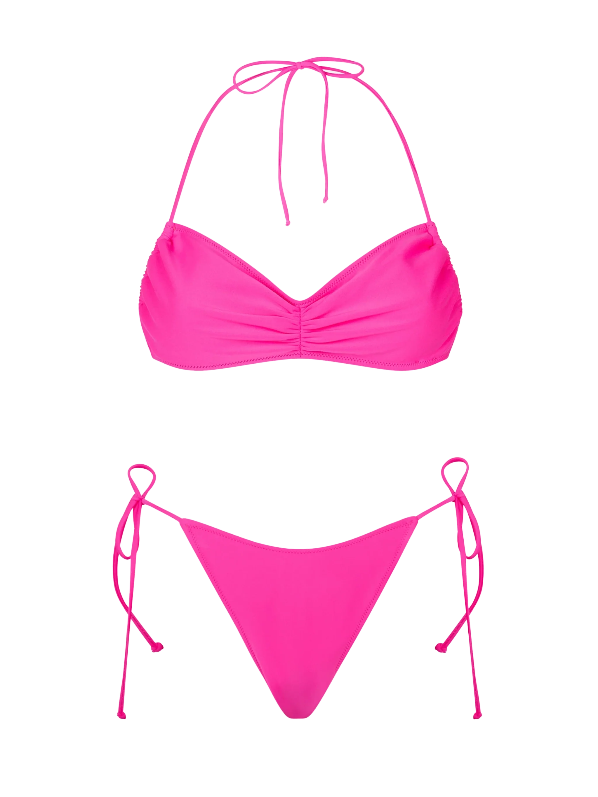 Fuchsia bikini voor dames met ceintuur