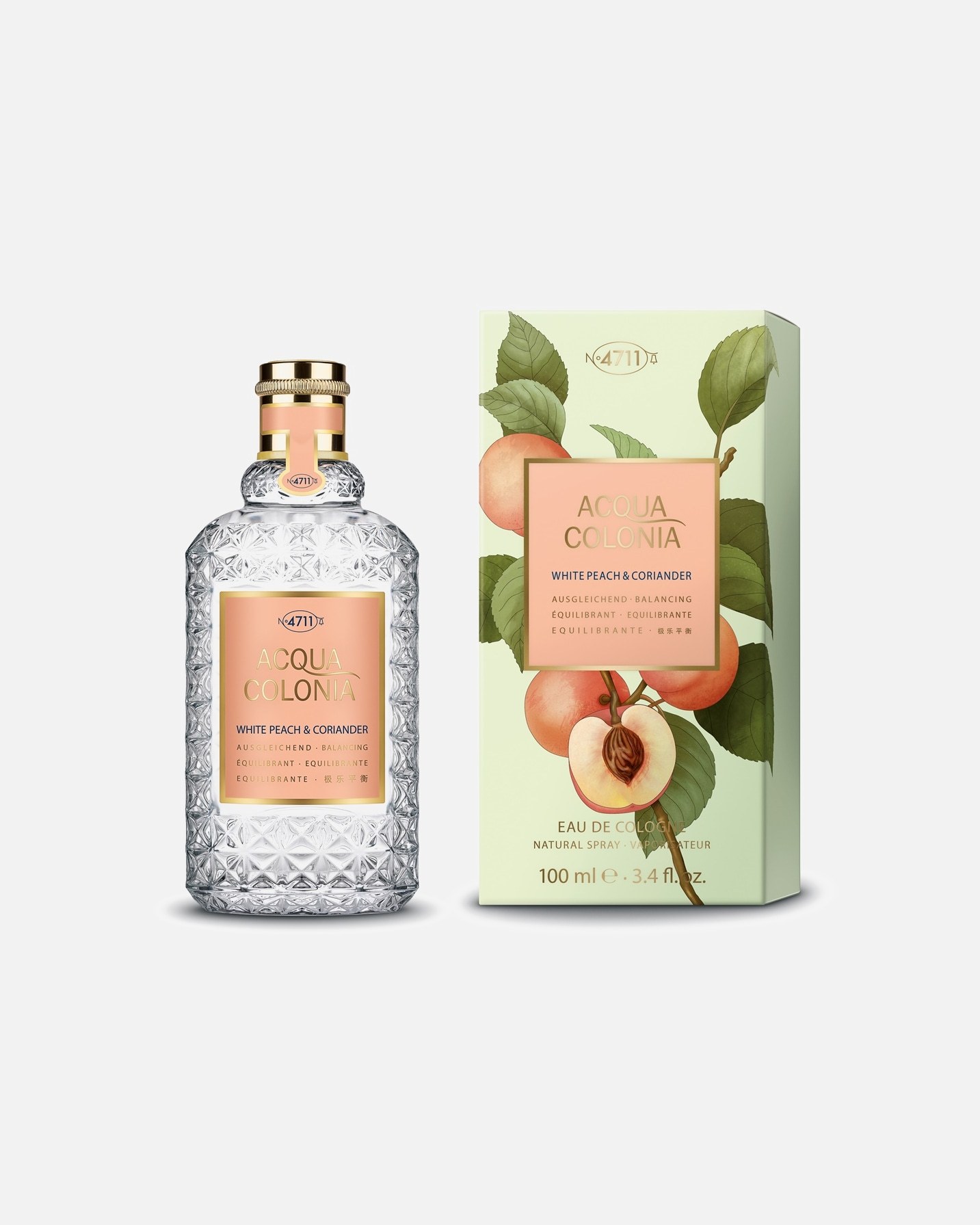 4711 Kolínska voda Acqua Colonia Biela broskyňa a koriander - 100 ml