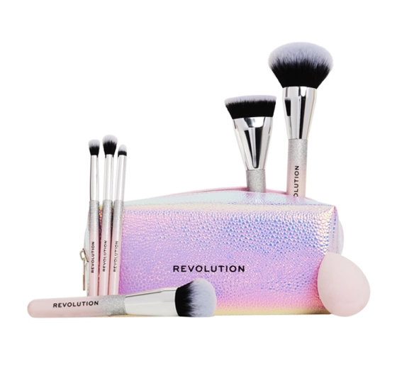Makeup Revolution Glam Up Brush gąbeczka   zestaw pędzli do makijażu