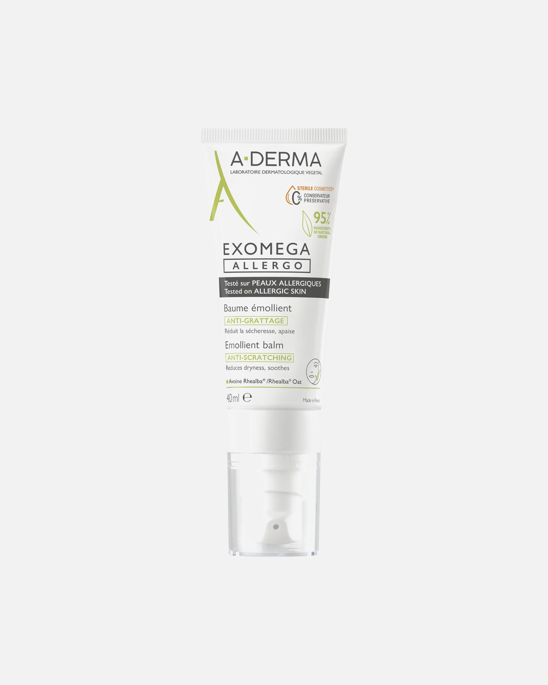 A-DERMA Telové mlieko Exomega Allergo Zmäkčujúci balzam - 40 ml
