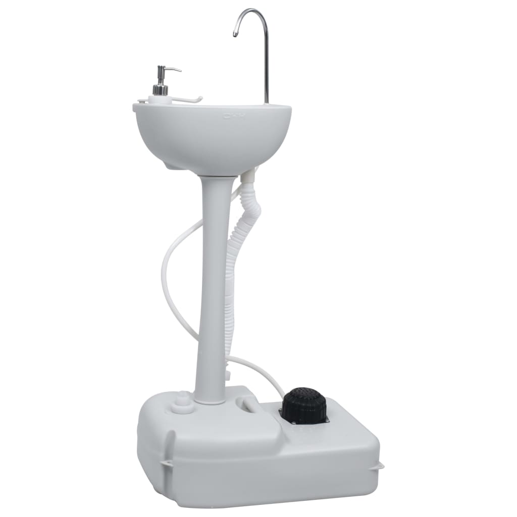 Vidaxl Juego De Lavabo Y Depósito De Agua Portátil Para Camping