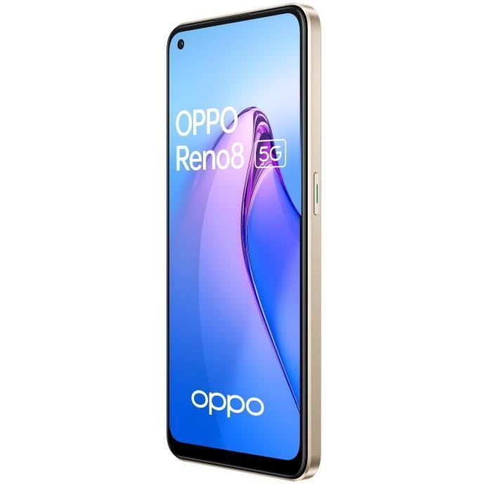 Smartphone OPPO Reno8 256Go 5G Or Chatoyant - Écran 6.4 po - Double SIM - Android 10