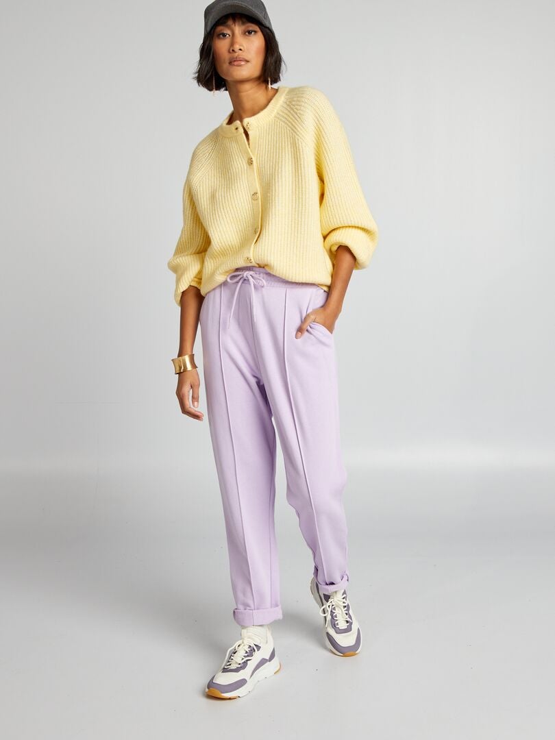 Fleece joggingbroek - PAARS