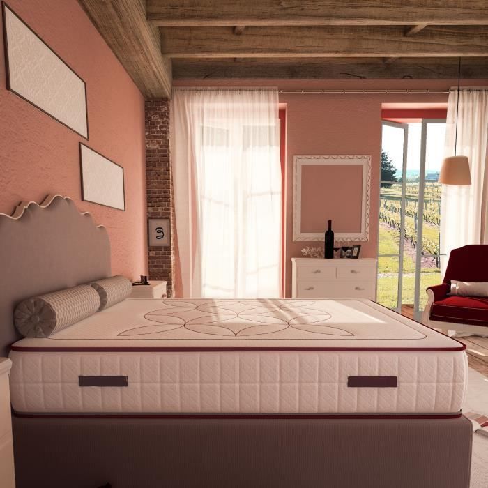 GRAND AMOUR Matras 90x190 cm - Traagschuim en schuim - 30 cm dik - Eenpersoons