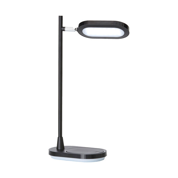 Lampă de birou LED cu încărcare wireless, neagră