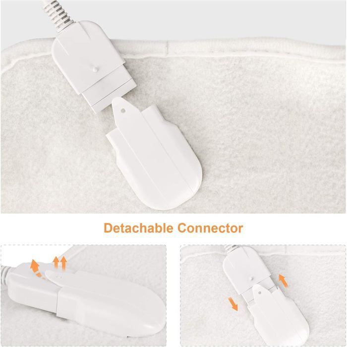 Cubrecolchón eléctrico con calefacción - CELLUSTOP - 160x140 cm - 3 niveles de temperatura - 2 mandos a distancia - Doble zona