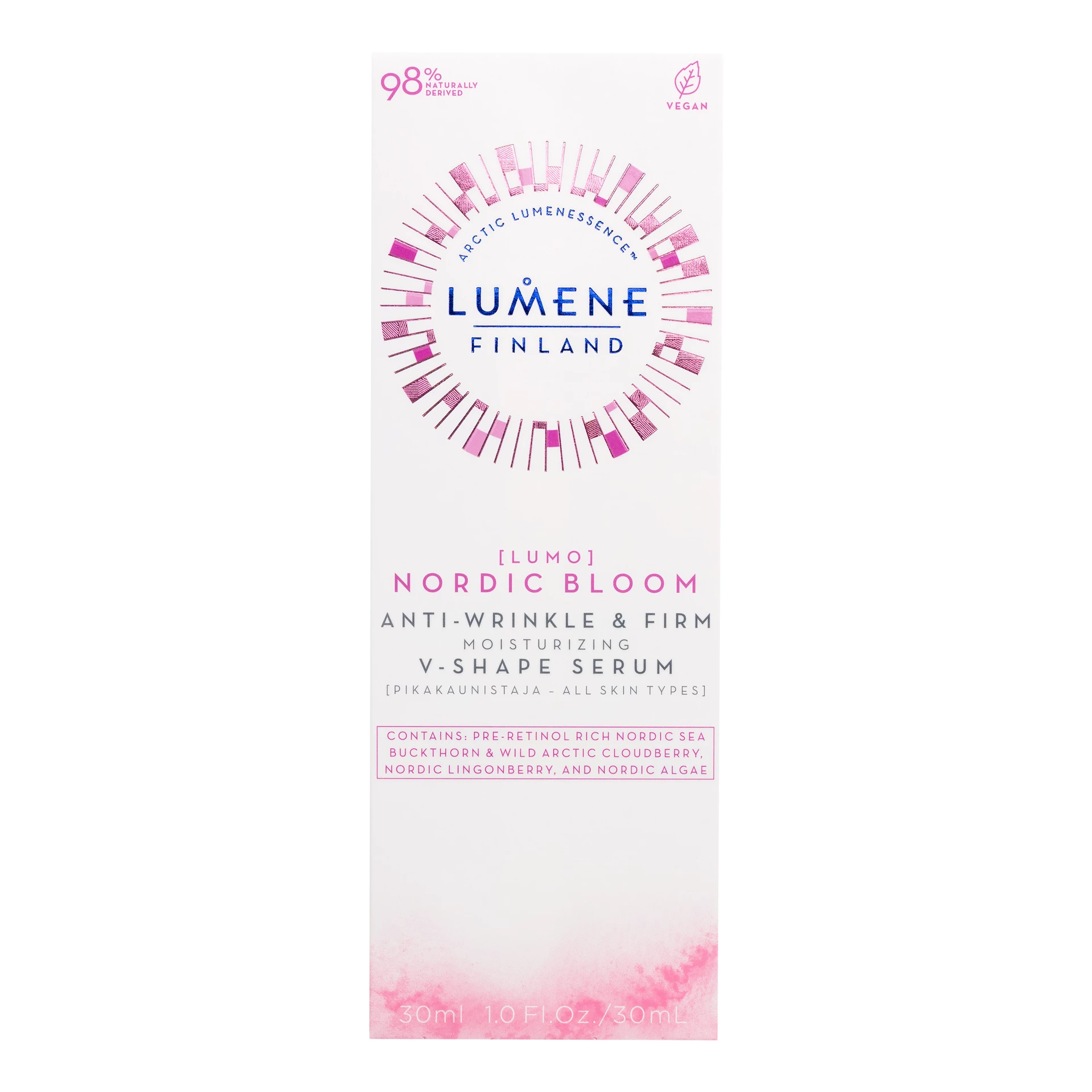 Nordic Bloom ránctalanító és feszesítő hidratáló V-alakú szérum 30 ml - Lumene