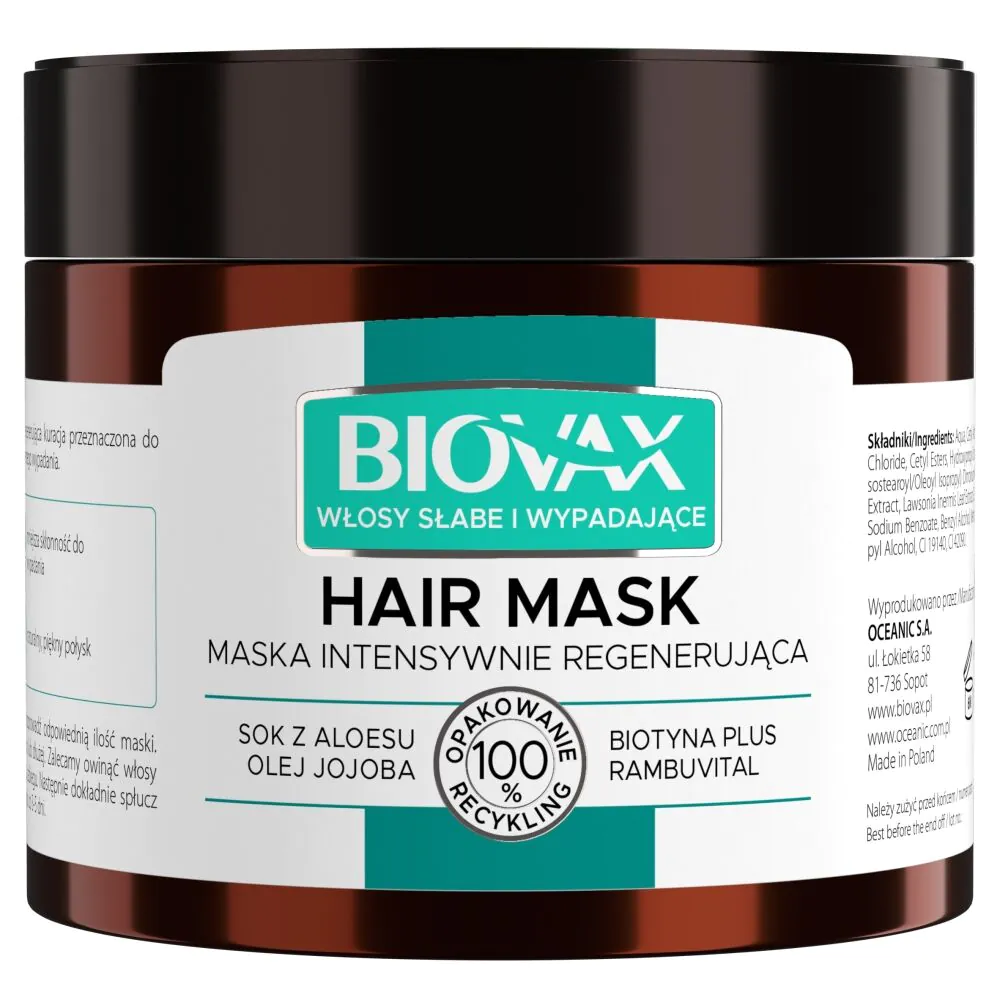 Biovax Aloe Vera Maska do włosów Słabych i Wypadających