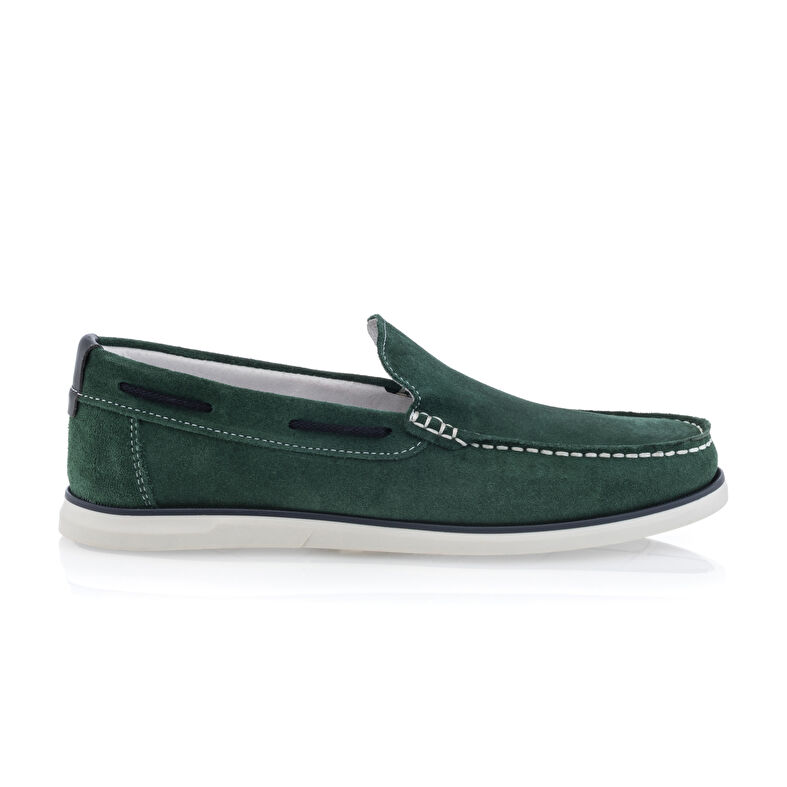 Grüne Herren-Loafer/Bootsschuhe