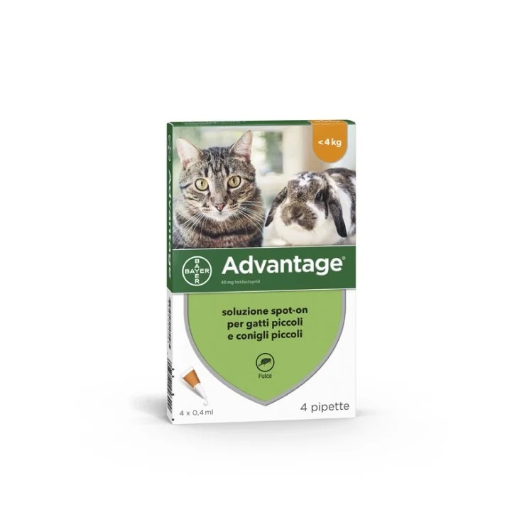 ADVANTIX Advantage Spot-On para gatos/coelhos 4 x 40 mg | 4 x 0,4 ml
