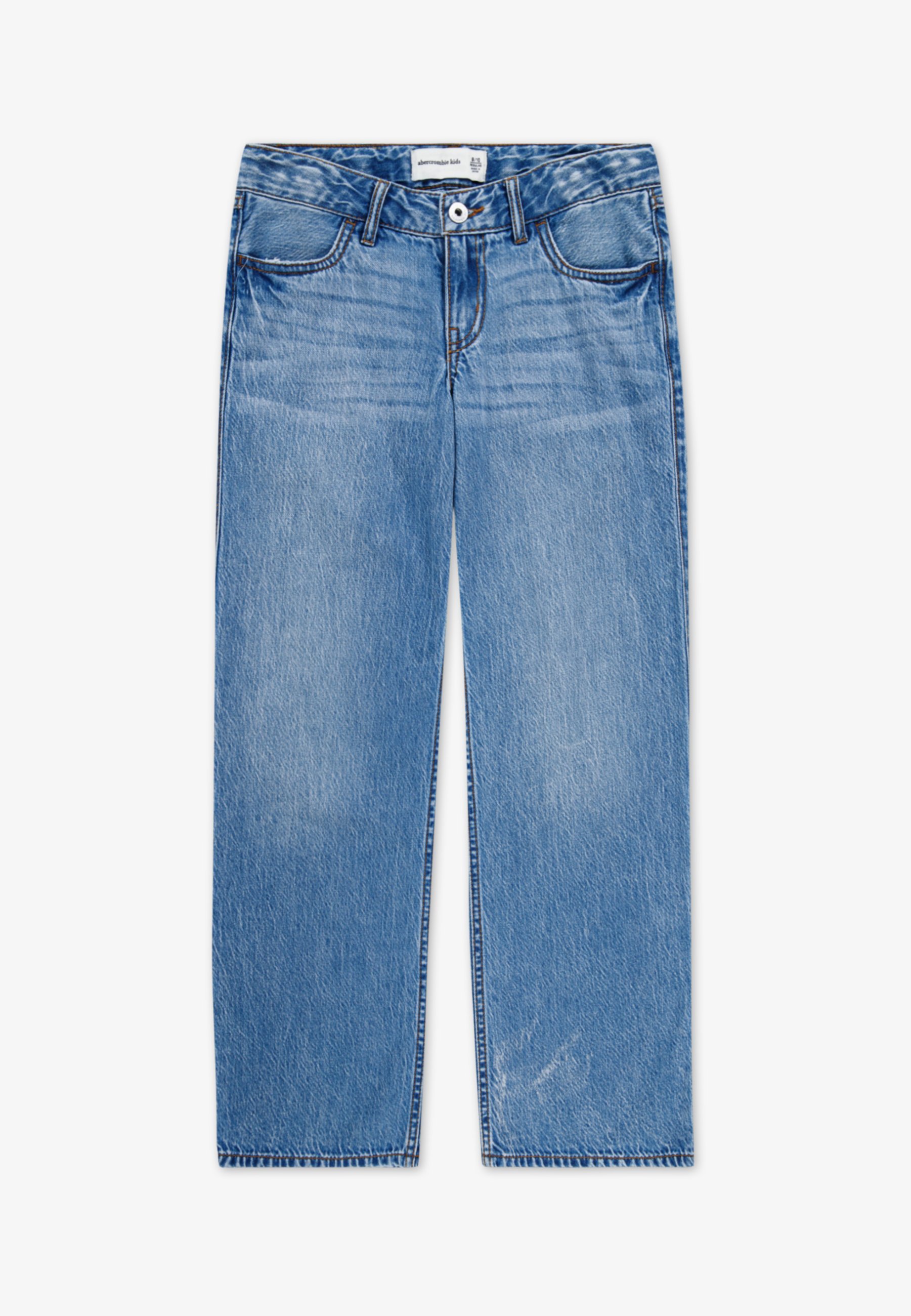 Abercrombie & Fitch LOW RISE BAGGY - Rechte pijpen jeans - cabin blues