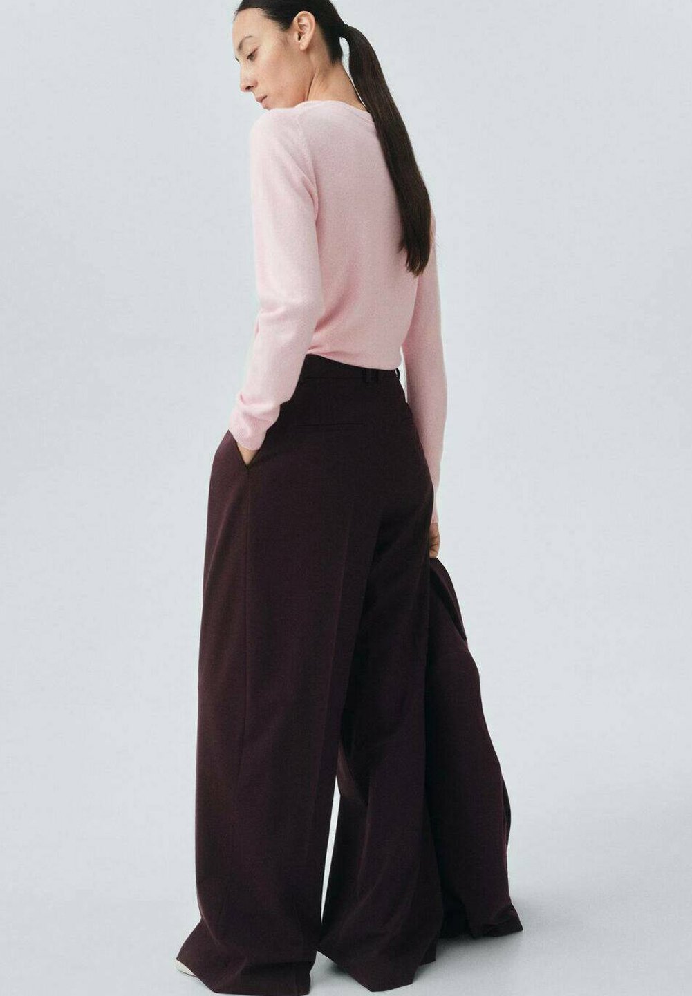 Pantalon Mango - bordeaux