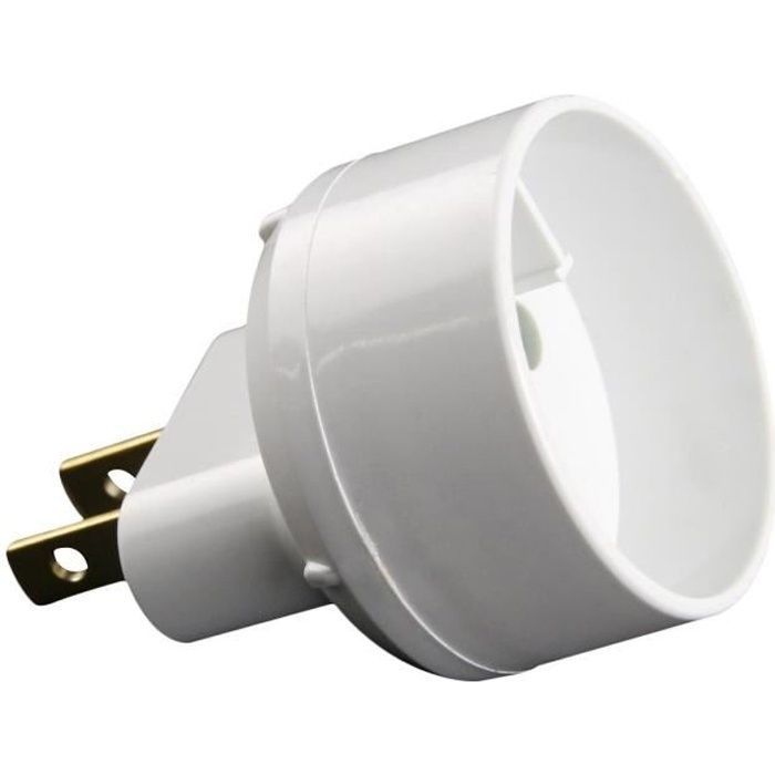 Adaptador ZENITECH de Europa a EE. UU., blanco