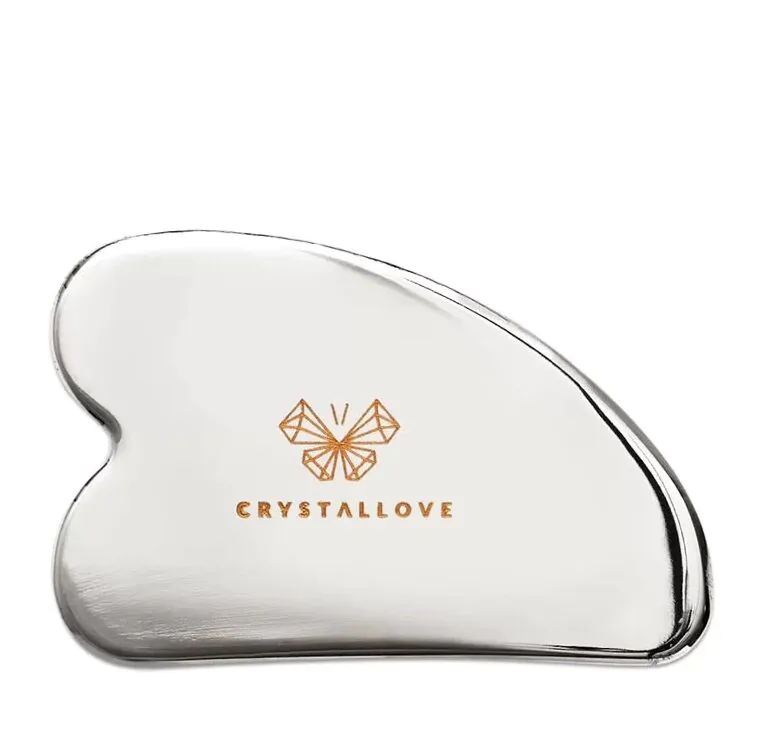 Crystallove Cryo Ice Gua Sha Płytka do Masażu Twarzy Gua Sha ze Stali Nierdzewnej