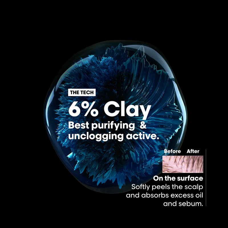 Shampoo de limpeza avançada L'Oréal Professionnel Serie Expert Scalp para couro cabeludo oleoso
