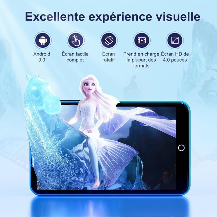 Reproductor MP3 de 80 GB con WiFi y Bluetooth - Pantalla táctil IPS de 4 pulgadas, reproductor de música para niños, reproductor MP4 Android [A1]