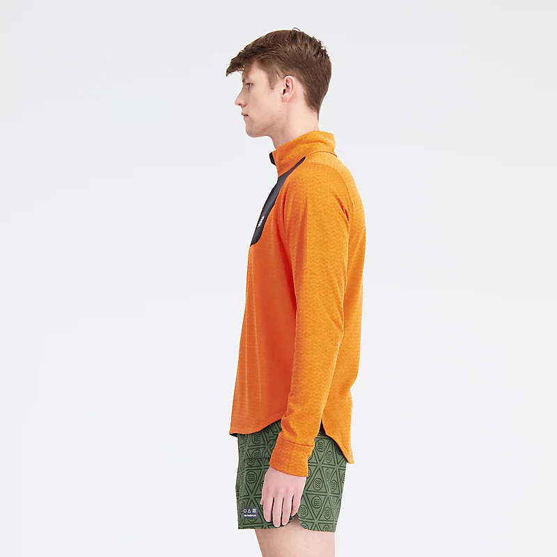 Męska bluza NB Heat Grid Half Zip - CAYENNE