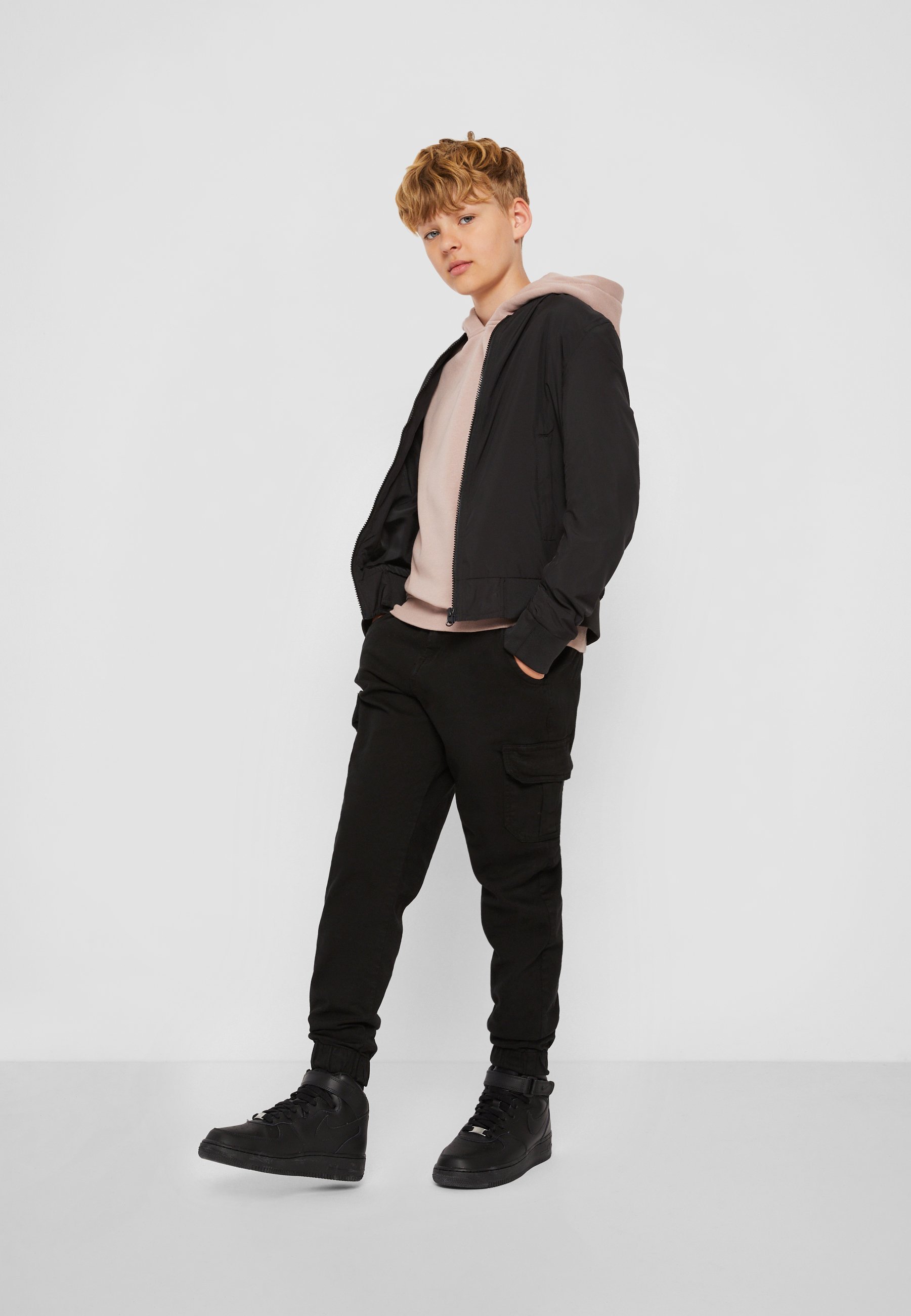 Urban Classics HIGH WAIST - Cargo-püksid - mustad