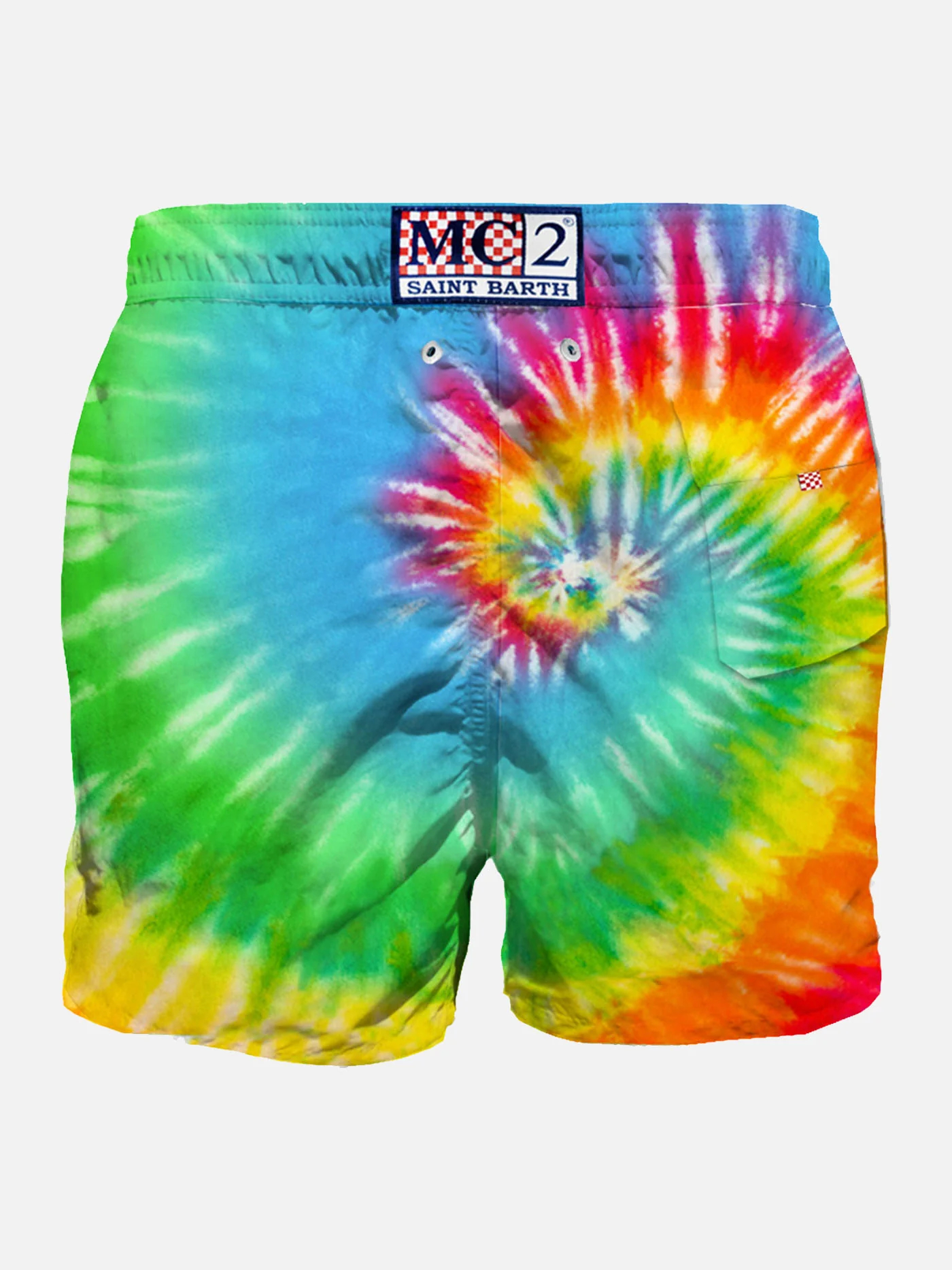 Ανδρικό μαγιό tie-dye με φωσφοριζέ υφή