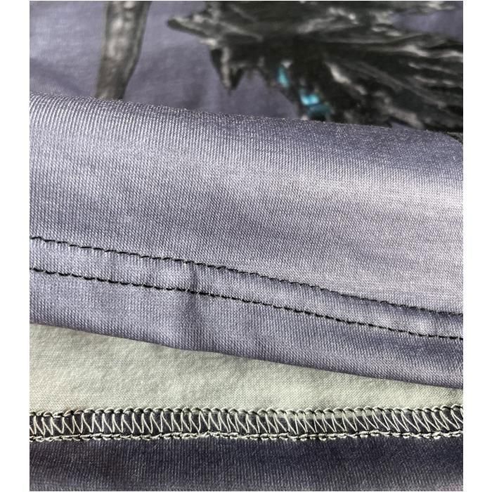 Camiseta de hombre, camiseta informal de cuello redondo con estampado de moda para hombre - Gris
