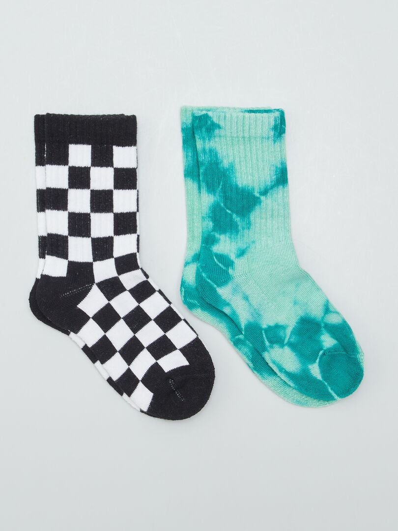Juego de calcetines estampados - 2 pares - VERDE